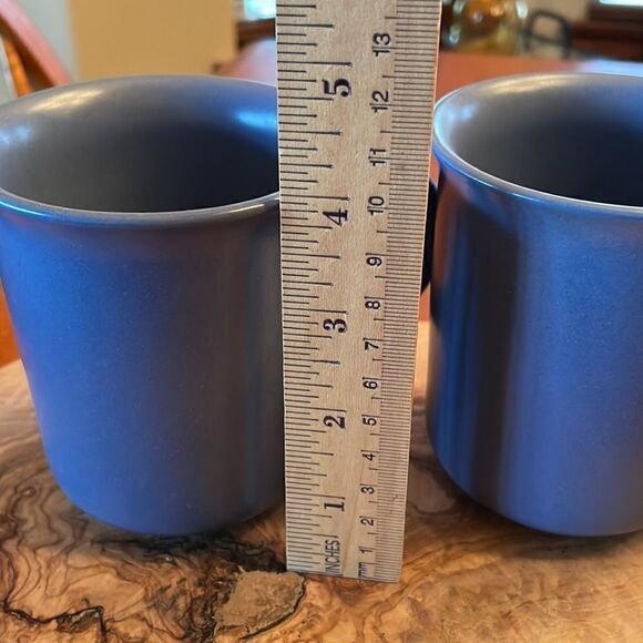 Dansk Mesa Sky Blue Mugs & Saucers - Set of Two - Picture 5 of 7